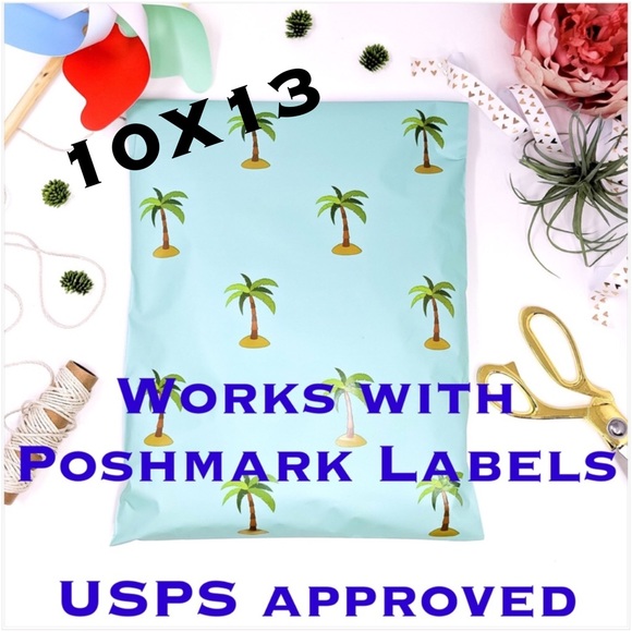 25 10X13 Palm Tree Poly Mailers CLEARANCE - Picture 3 of 6